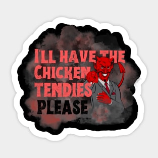 Funny Chicken Tenders Tendies Fingers Sticker